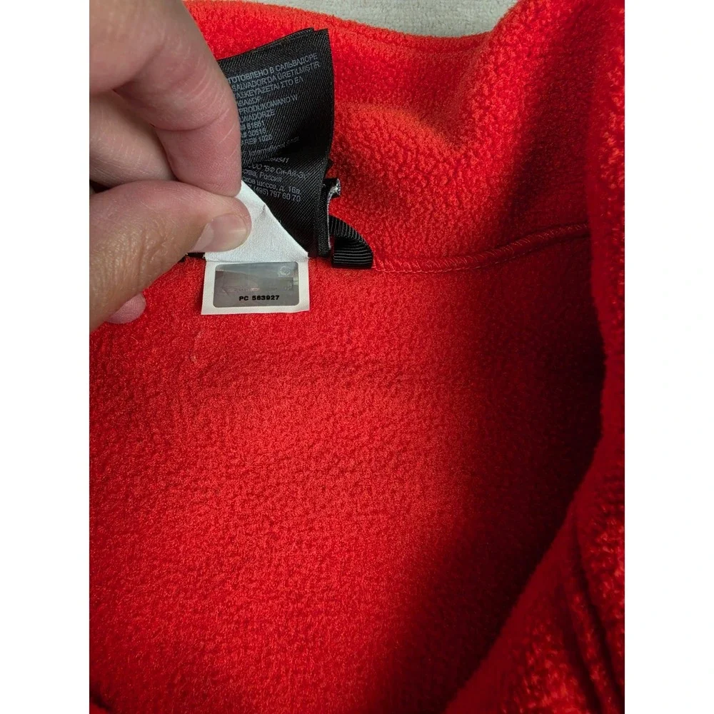 The North Face Denali Fleece Jacket Kids Boys XL Red Black Full Zip Outdoor